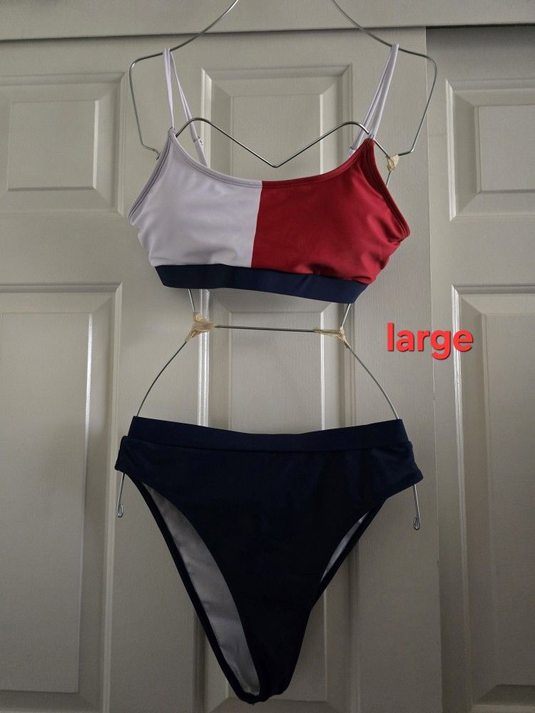 Pink Queen High Cut Bikini Set, Size Large