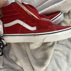 Red Vans Size 6