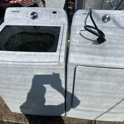 Samsung top Load washer and electric dryer