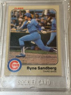 1983 Fleer Ryne Sandberg Rookie Card Cubs