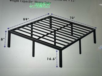 Heavy duty bed frame plus mattress.