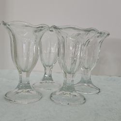 Set 4 Ice Cream Sundae Dishes