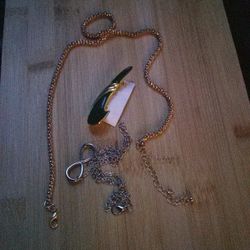 Gold Pieces And Free Silver Necklace