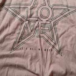Girls Tank Top With Logo All You Need Is Love, Size Xl New 