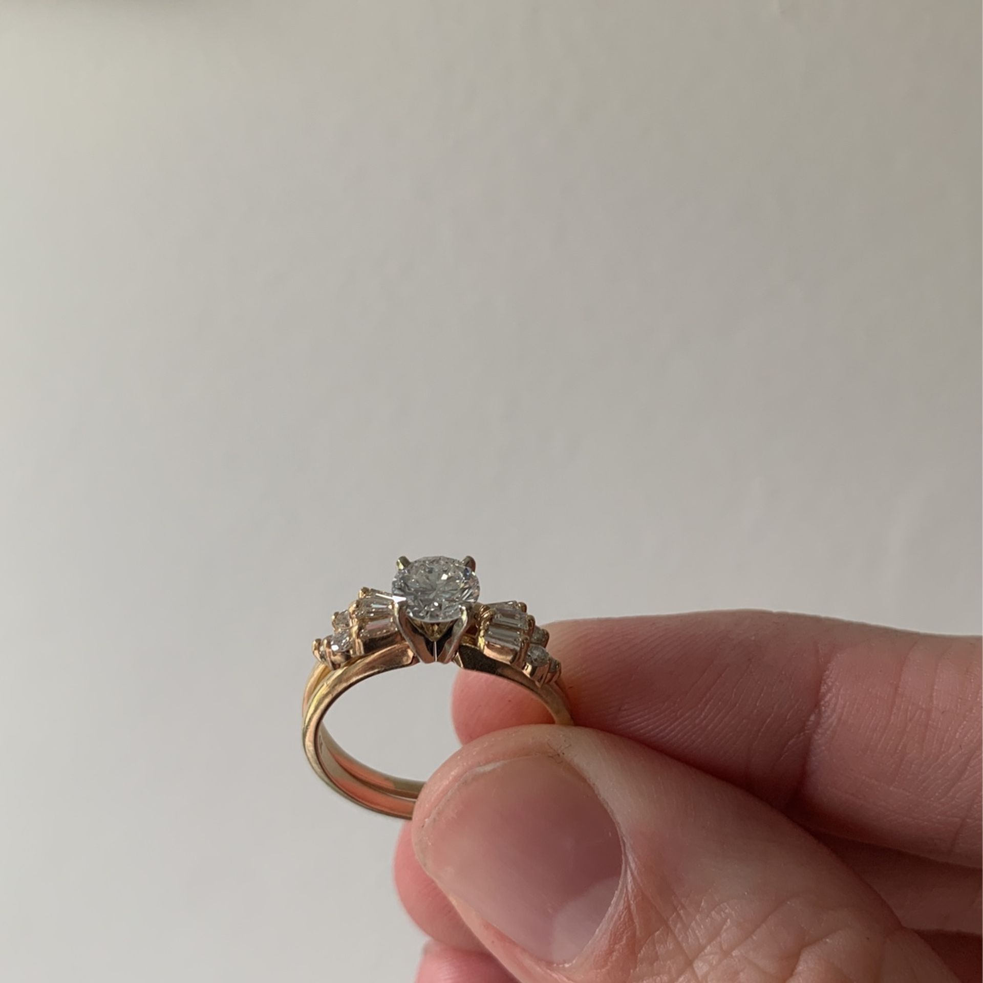 Diamond Engagement Ring And Wedding Band