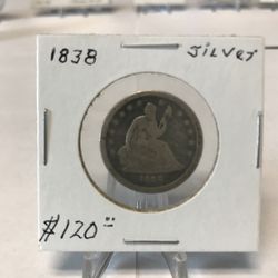 1838 Usa Quar. Dol Silver 
