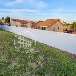 White Vinyl Fence 