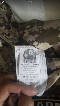 Army Halloween costume large youth