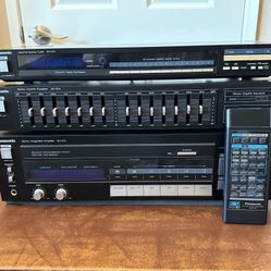 Panasonic Amplifier, AM/FM Tuner, and Graphic Equalizer