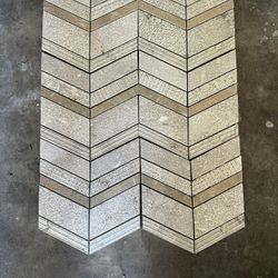 Limestone Chevron Pattern