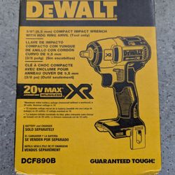 DeWalt 20V MAX XR Cordless Brushless 3/8" Compact Impact Wrench (DCF890B) 