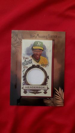Rickey Henderson 2019 topps allen and ginter relic baseball cards