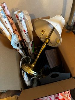 Brass Desk Lamp with White Shade
