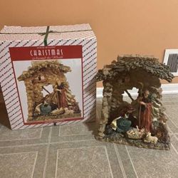 vintage house of Lloyd Christmas around the world nativity set. brand new