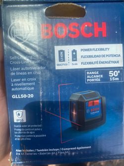 NEW Bosch 50’ cross line  self leveling laser