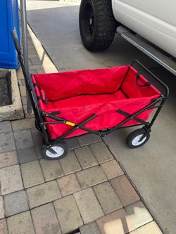 Red Folding Utility Wagon Cart