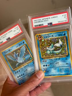 Vintage Pokemon Japanese slabs with swirls