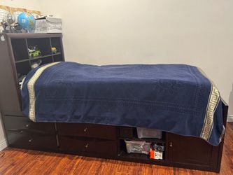 Bed with mattress