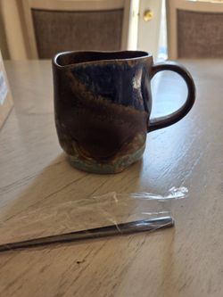 TaoTaojarvie 11oz Hand-Painted Ceramic Espresso Cup, Reactive Glaze