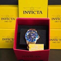 Invicta Pro Diver-Gold/Blue-New-Unworn