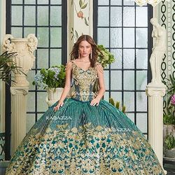 Ragazza Jade And Gold Quince Dress 