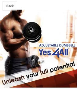 New Sealed Box 20 lb Adjustable Cast for each Dumbbell Adjustable to add up to 40 lb on one dumbbell ,