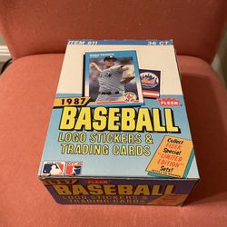 1987 Fleer Baseball Wax Box   