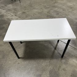 IKEA Linnmon Table – White Top with Black Legs