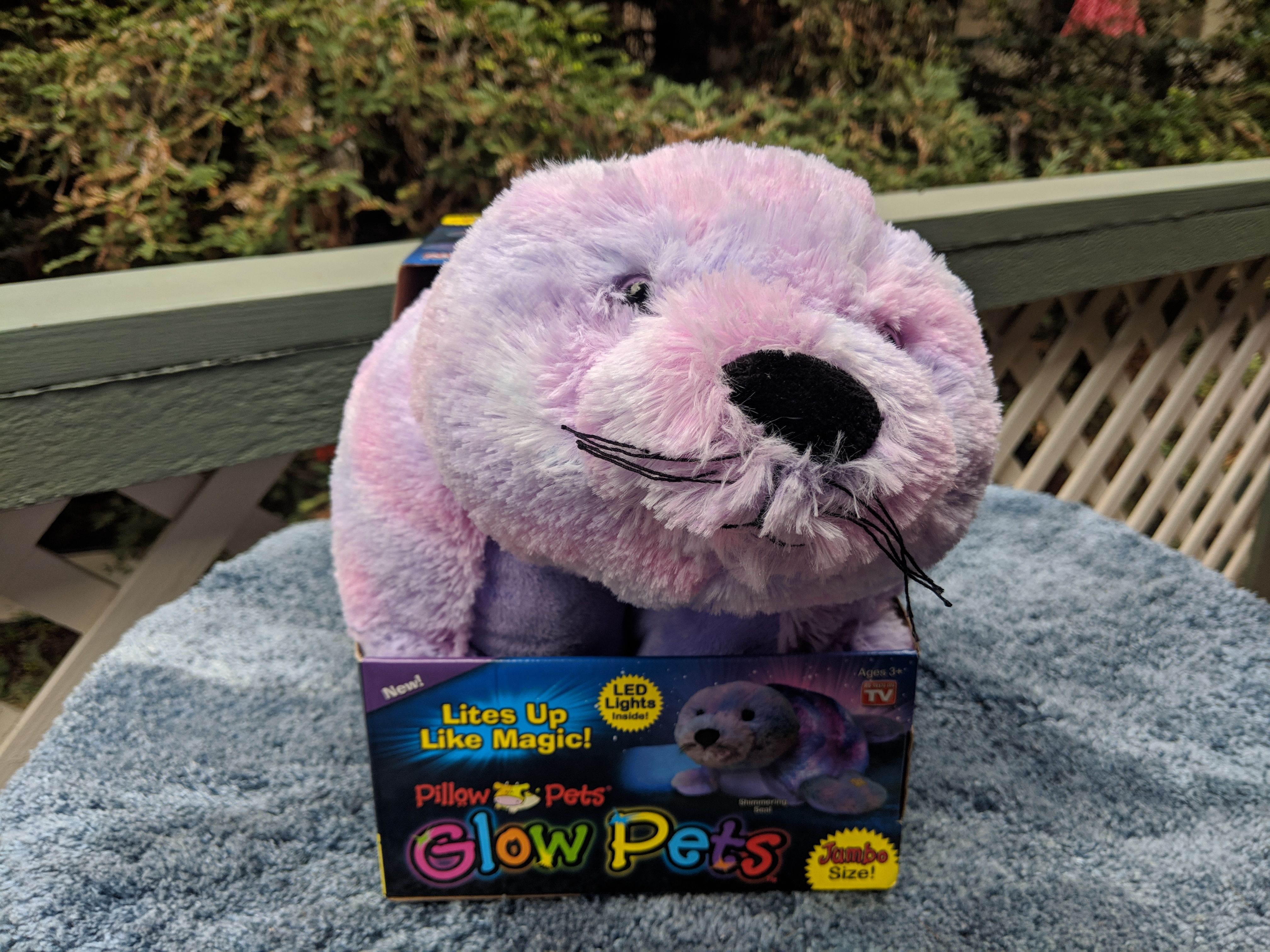 Pillow Pets Glow Pets Seal with Lights Stuffed Animal Plush Pillow - Brand New