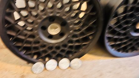 19 inch lug pattern 5x112 Rotiform LAS-R Mesh Wheels with Center Caps