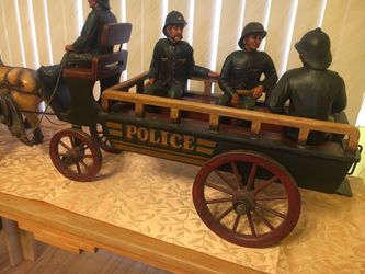 Police wagon hand carved