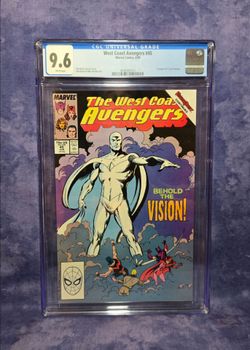West Coast Avengers #45, 1989 CGC 9.6 WP 1st App Of White Vision