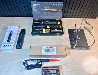 Electronics Repair Bundle: Iroda Rechargeable Iron, Spot Welder, magnifying station & 3D Heat Set Tool⁠