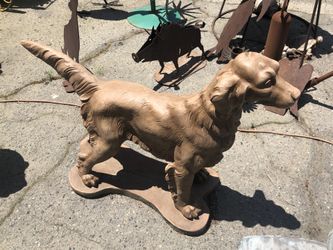 Dog Cement Sculpture