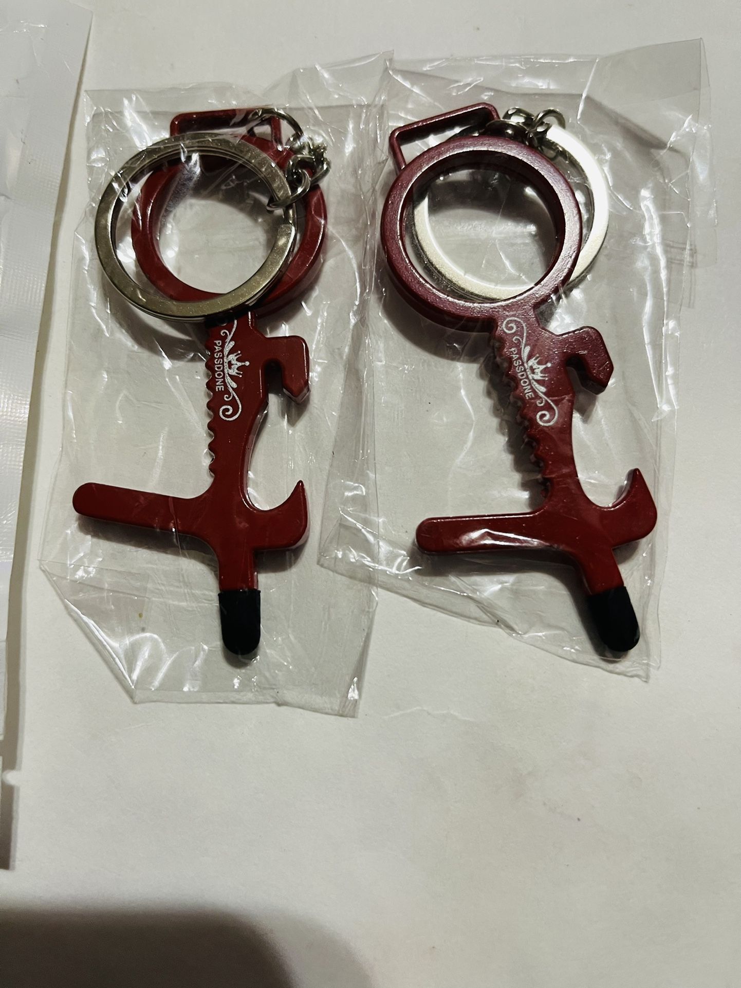 2Pcs Bottle Opener Key Ring Chain Keyring Keychain Metal Bottle Tools Claw US