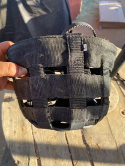 Black Nylon Horse Grazing Muzzle