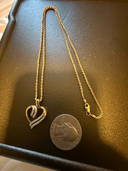 Dainty Rope Necklace with Diamond Pendant
