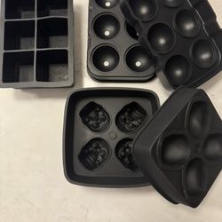 3D Silicone Jello Ice Molds Flexible Cube Maker Tray for parties