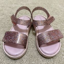 Mini Melissa toddler girl glitter sandals, size US10