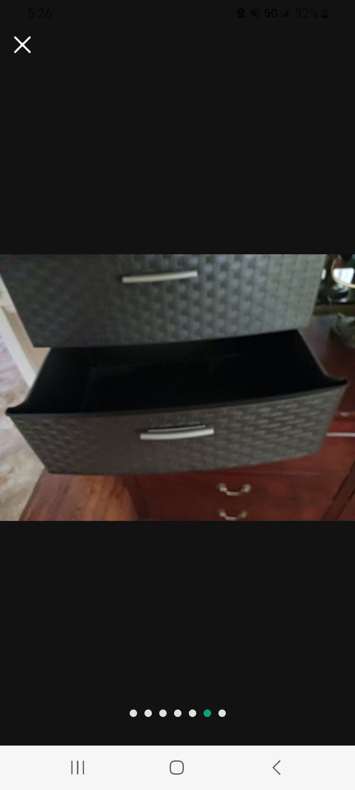 Pair 3 DRAWER WIDE WEAVE STORAGE TOWER