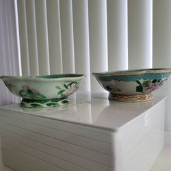 1800's Antique Celedon Porcelain Bowls