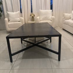 RH Restoration Hardware Iron Rectangular Industrial Coffee Table
