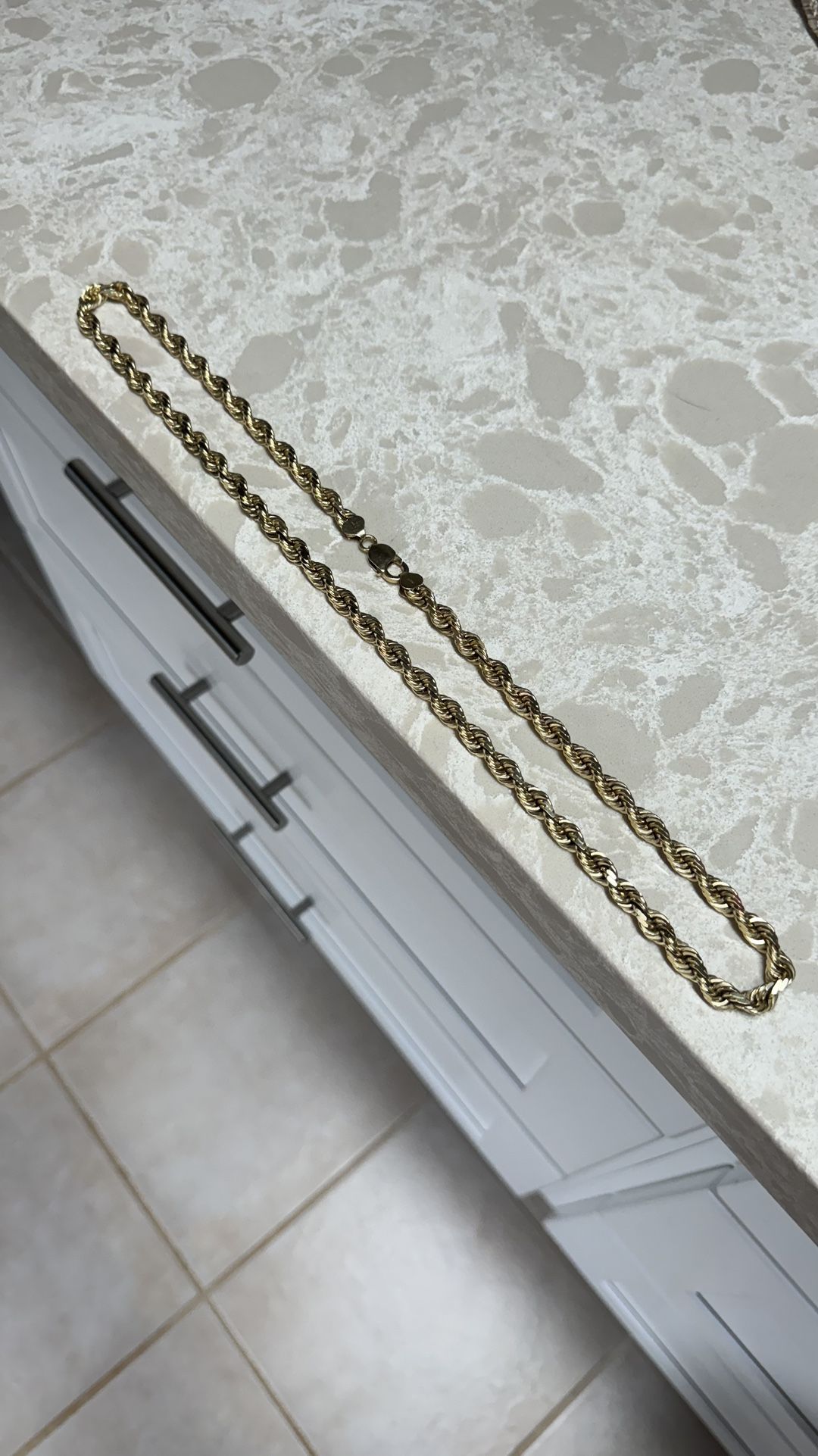 UNDER SCRAP!! True 8mm 28” Diamond Cut Rope Chain