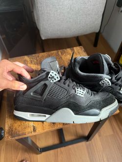 Air Jordan 4 Retro Black Canvas — Men’s Size 9