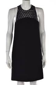 Maje like Dress Size large Black Textured Sheath Sleeveless Above Knee Career