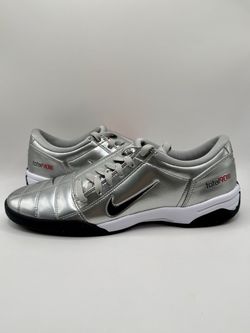 Nike T90 SP Metallic Silver Red HJ9351-002 Men's Size 10.5