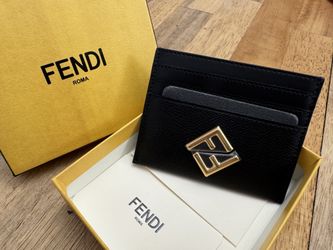 Fendi Black Leather Card Holder