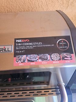 Nexgrill neevo 5 in 1 cooking styles black stainless steel grill