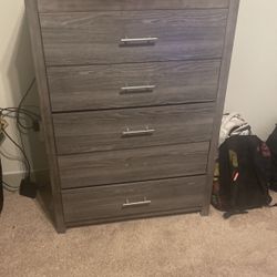 Twin Bed with Protected Box & Mattress, Night Stand and Chase Dresser