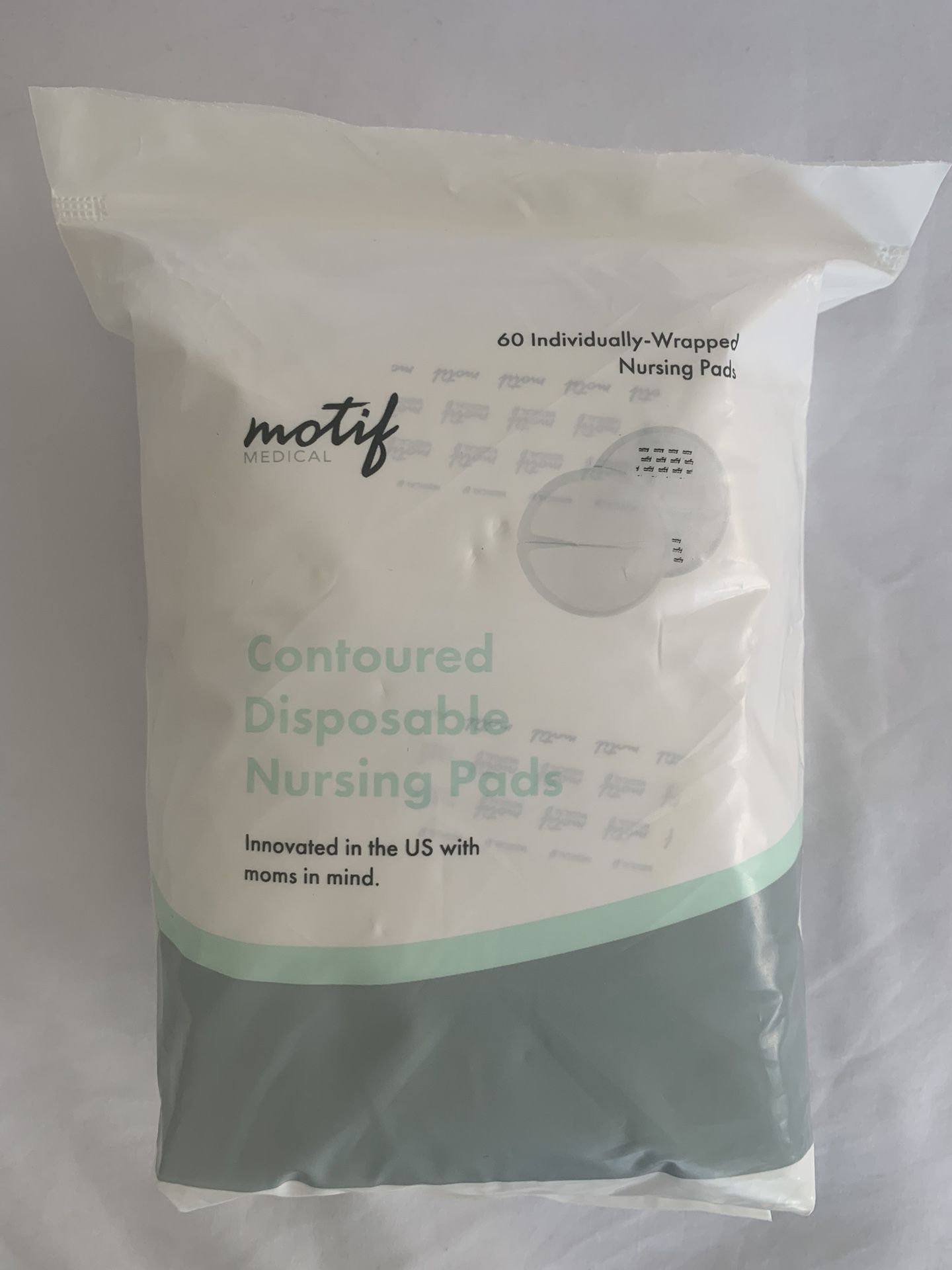 Motif Medical Contoured Disposable Nursing Pads 60 Count Individually Wrapped